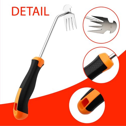 Heran ‌2026 Weed Puller Tool, 3 Pcs Garden Hand Weeder Set – Stainless Steel Manual Weeder Tool with Ergonomic Handle, Crack & Crevice Weeding Tools for Gardening