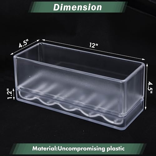 D'vine Dev 2-Pack Rectangular Planters, 12 x 4.5 in, Clear, 76-X-D-2 - color: Clear