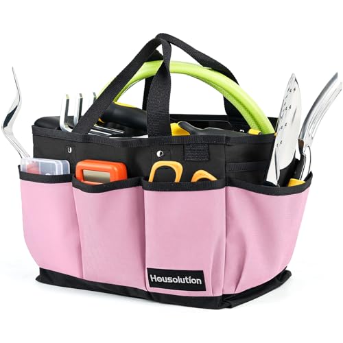 Housolution 14 Inch Gardening Tote Bag, Garden Tool Storage Bag, Pink - color: Pink, size: 14 Inch