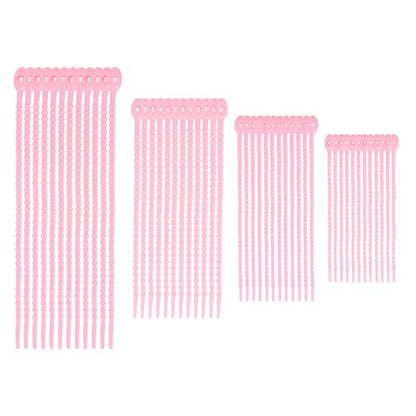 M METERXITY 24-Pack Adjustable Plant Ties, 4.7/5.9/6.7/8.2 Inch Silicone Flexible Multi-Function Garden Twist Tie for Crafts/Gift Wrapping/Gardening Plants, Reusable Support Twine [Pink] - color: Pink