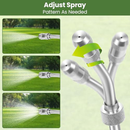 29"-44" All Metal Replacement Sprayer Wand, Suitable for 1/2" Hose Quick Connector, 1/4" & 3/8" & 1/2" Brass Barb Spray Wand, Built-in Shut Valve Stainless Steel Spray Wand (2Pcs 29" Sprayer Wand) - color: 2Pcs 29" Sprayer Wand