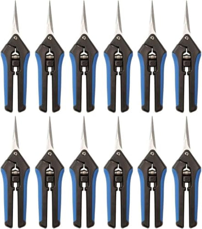 LDK Gardening Hand Pruner Pruning Snip, Garden Trimming Scissors (12 Pack Straight) - color: 12 Pack Straight