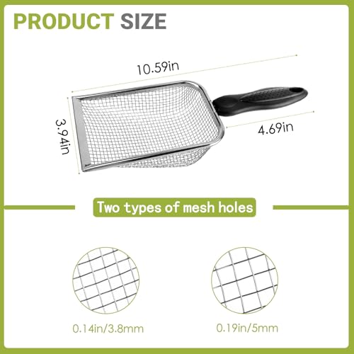 2 Pcs Gardening Soil Sifter, Handheld Shovel, Garden Sieve with Handle - color: 2 Set
