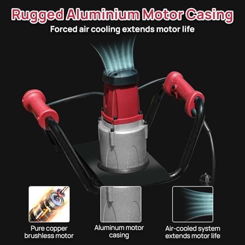 DC HOUSE 1500W Electric Post Hole Digger Earth Auger Hole Digger Auger Digging Tools with 6" Digging and Extension Rods for Farmland Garden Plant - size: 6" Bit Set + 3 Extensions (8", 12", 20")