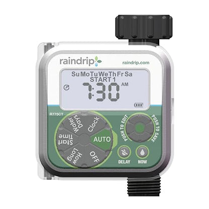 Raindrip Digital Hose-End Automatic Water Timer, Connects to Garden Faucets and Hose Bibbs, with Back-Lit LCD Screen for Drip Irrigation, Garden, Self-Watering, Grey - style: Digital
