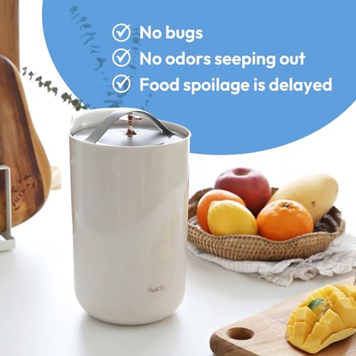 Carrotez Compost Bin for Kitchen Countertop, 0.8 Gallon (3 Liter) - Beige - color: Beige