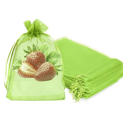 Fruit Protection Bags, Fetanten 4x6 in Mesh Drawstring Bag for Fruit Trees - size: 4 x 6 Inch 40pcs