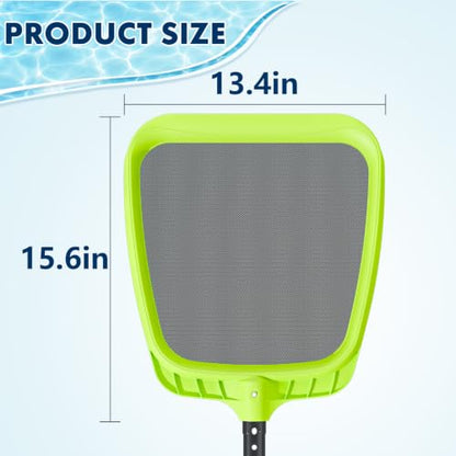 Sepetrel Pool Skimmer Net - Professional Heavy Duty Reinforced Frame Nylon Flat Leaf Rake Net,for Spa Pond Swimming Pool, Cleaning Supplies and Accessories, (Pole Not Included) - size: Pool Skimmer