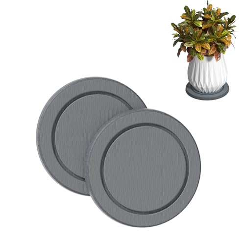 Diatomaceous Earth Plant Saucer, Round Pot Saucers, 2 Pcs 6 Inch - color: 2pcs Grey Small