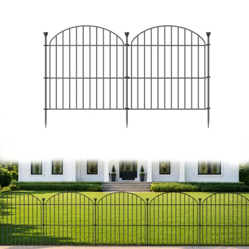 No Dig Garden Fence Panels, Dog Fence Outdoor for Yard, 12 Pack - size: 24in(H) x 24ft(L)