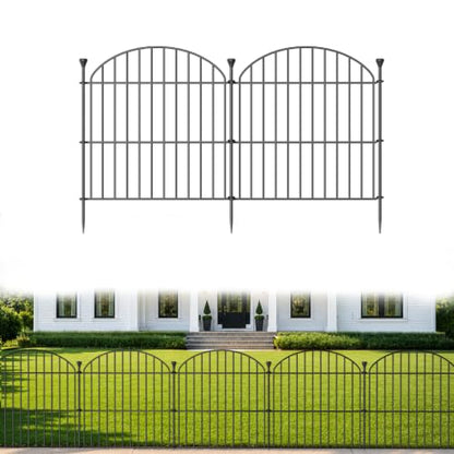 No Dig Garden Fence Panels, Dog Fence Outdoor for Yard, 12 Pack - size: 24in(H) x 24ft(L)