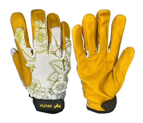 MVRK1570 Gardener Work Glove With Touchscreen Capability - Breathable and Comfortable Design - color: Swallows, size: Large