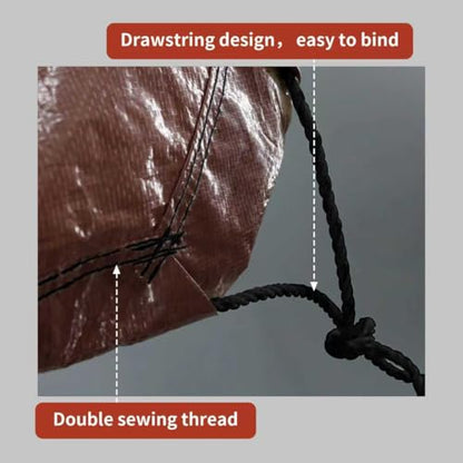 TARPAL 8x8 Feet(2pack) Small tarp with Drawstring Tarp Waterproof Brown - size: 8x8 Feet (2pack)-Finished size