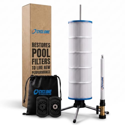 Cyclone Pool Filter Cleaner Deluxe | Spinning Stand, Mini Wand + Bag - size: 01. Deluxe