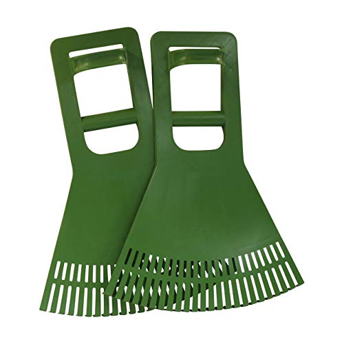 Grabber Scoop Hand Rakes with Leverage Extension Grip - Back Saving Ergonomic Gardening Tool for Lawn and Leaves Clean-up - Made in USA - Model P755