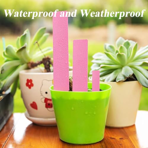 100 Pack Plant Labels- Waterproof Garden Markers, Durable Plant Tags for Seedlings,Vegetables，Indoor & Outdoor Gardening(Pink) - color: Pink