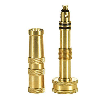 Heavy-Duty Brass Hose Nozzle, Adjustable Twist Hose Nozzle, Jet Sweeper Nozzle, Garden Sprayer - color: Nozzle Twist (1 Pack)