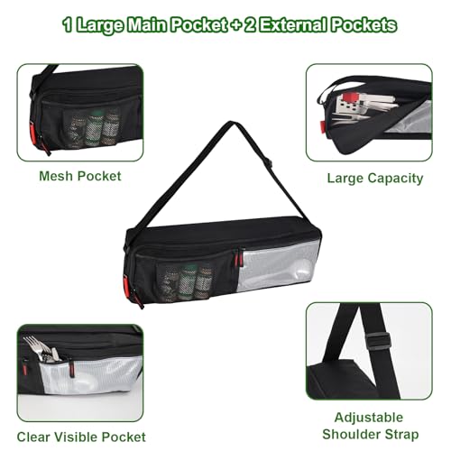 Grill Tool Organizer, BBQ Tool Storage Bag with Pockets- 20" Heavy-Duty Storage Bag Waterproof 600D Oxford, Folding Design Gift for Camping, Tailgates, Outdoor BBQ Parties (20" Lx6 Wx5 H) - style: (20" Lx6 Wx5 H)