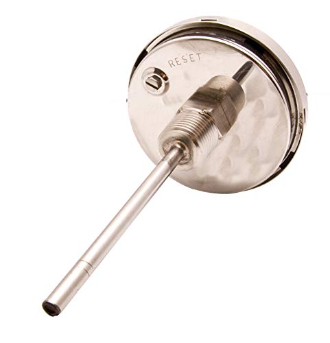 Industrial Bimetal Thermometer, 3" Face x 4" Stem, 50-500°F, S.S. Case - size: [4" Stem, 50-500°F]