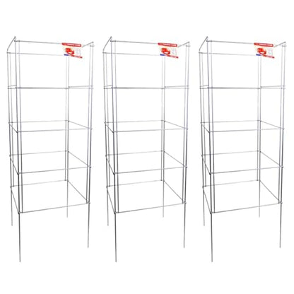 Cedar Ridge Square Foldable Tomato Cages - Heavy Duty Plant Support for Vegetable Garden, Vegetables, and Flowers - Stakes and Trellis for Climbing Plants - Made in The USA (13x40) - 3-Pack - size: 13 x 40 inches