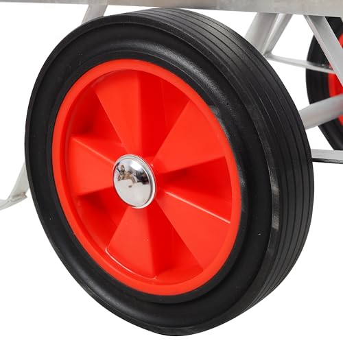 Heavy Duty Garden Utility Cart with Wheels, 330 lbs Rolling Trolley with Steel Frame and Large Rubber Tires for Yard Patio Lawn Plant Tool Transport