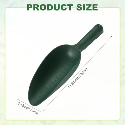 M METERXITY 1-Pack Garden Shovel Trowel Hand Shovels, 30cm/11.81 Inch Plastic Gardening Tools for Digging, Transplanting, Soil Loosening and Planting, Ergonomic Handle [Dark Green] - color: Dark Green
