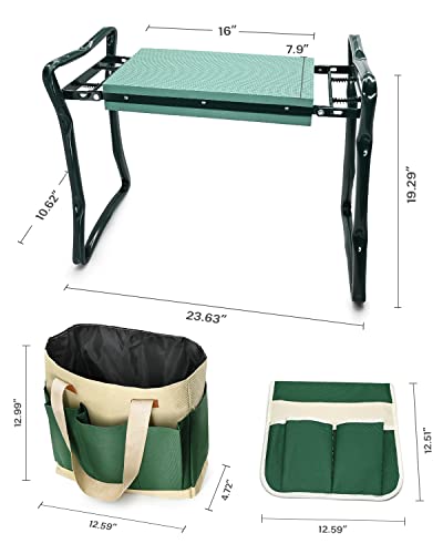 Garden Kneeler and Seat Heavy Duty, Upgraded Widened and Thickened Gardening Stools for Seniors, Foldable Gardening Bench Ergonomic Design, Effective Relief of Knee and Back Pain, Gift for Gardeners - size: ModelE