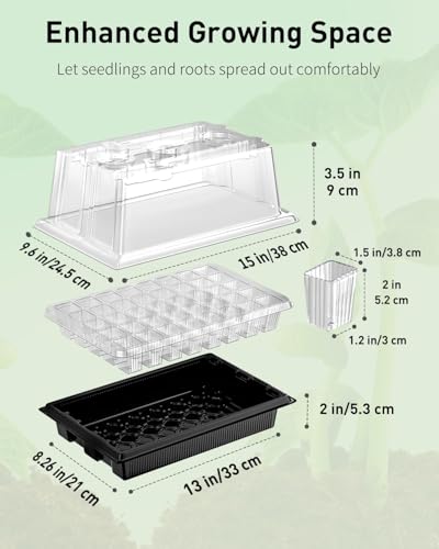 Pawfly Seed Starter Trays, 2 Pack 80 Cells Seed Starter Kit - size: 80 Cells