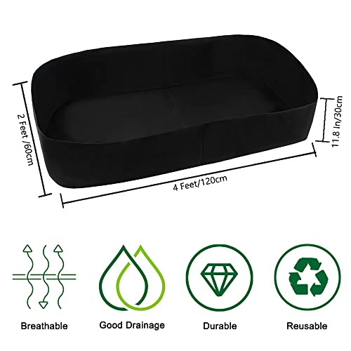 Feitore Fabric Raised Garden Bed, 2ft x 4ft Garden Grow Bags