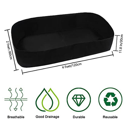 Feitore Fabric Raised Garden Bed, 2ft x 4ft Garden Grow Bags