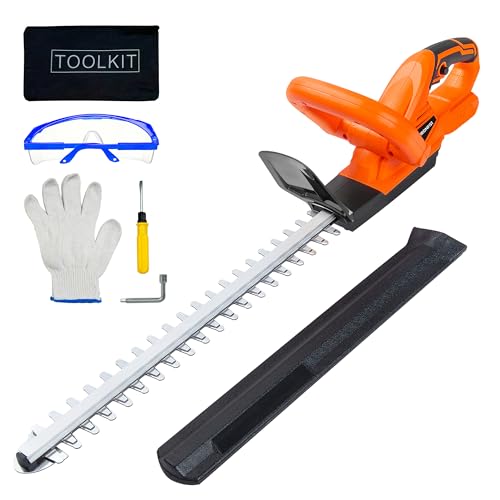 IRONFIST Cordless Hedge Trimmer, Compatible with DEWALT 20V MAX Batteries, 20" Brushless Electric Hedge Cutter, Lightweight & Portable for Hedges, Shrubs and Bushes (Battery Not Included)
