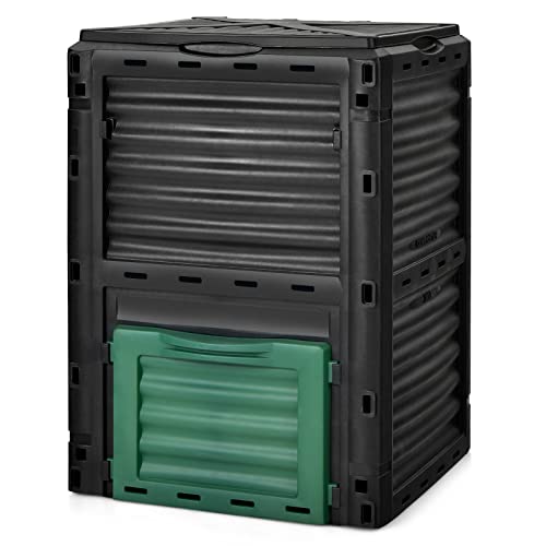 IRONMAX Garden Compost Bin, Outdoor 80 Gallon (300L) Composter, BPA Free Material & Easy Assembly, Composting Barrel for Fast Creation of Fertile Soil