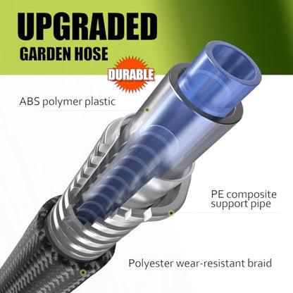 Relxitl Garden Hose, Ultra Lightweight Water Hose 50FT - color: Black, size: 50FT