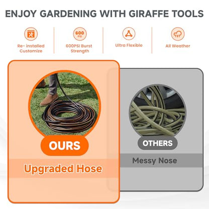 Giraffe Tools Garden Hose 5/8", 12ft Female to Female Leader Hose - size: 12ft Female to Female Hose
