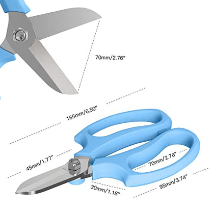 Housolution Flower Scissors, Premium Steel Garden Pruning Shears, Blue - color: Light Blue, size: 1 Pack