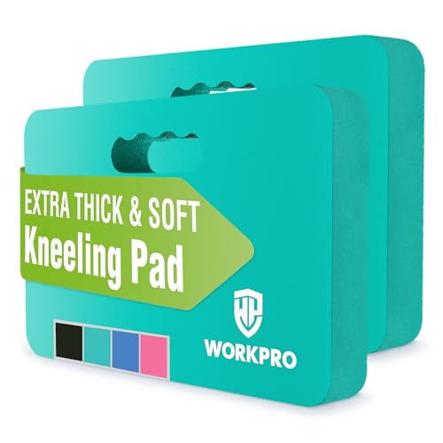 WORKPRO Extra Thick Kneeling Pad, Soft NBR Foam Cushioning for Knees - color: Robin's Egg Blue, size: 2 Pack