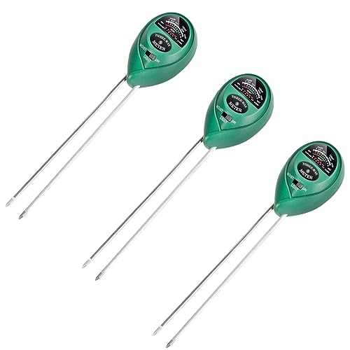 iPower 3-in-1 Soil Moisture/pH/Light Meter, Soil Test kit for Indoor & Outdoor Use, Suitable for House Plants, Garden, Lawn, Farm, 3 Pack - size: Round, style: 3 Pack