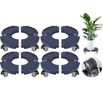 2 Pack Plant Caddy Stands with 360° Wheels Adjustable 15-22 Inch Rolling Plant Stands Heavy Duty Large Plant Carts Dolly with Casters 440lbs Capacity for Large Planter, Garden Pot, Flower Pot, Blue - color: Blue