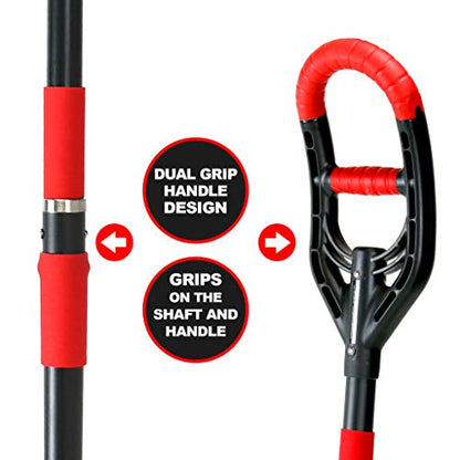 Roamwild Multi-Digger Garden Digging Spading Fork – Fibreglass Light Weight Gardening with Unique Dual Soft AIR Light Grip Technology & Soil Lump Cutting Bladed Tines (Fork) - color: Fork