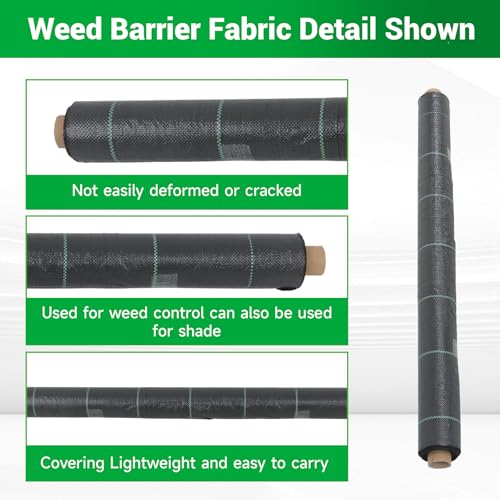 Weed Barrier Fabric Planting Cover - 6 x 100 FT Heavy Duty Landscape Fabric Ground Cover Block for Outdoor Planting - size: 6 x 100 FT