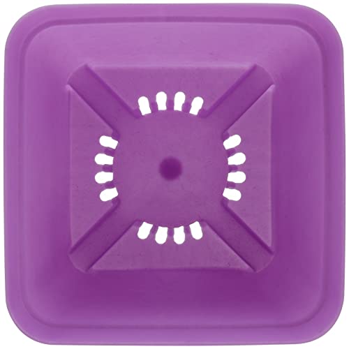 HOIGON 100 Pack 3 Inch Purple Square Nursery Pot, Durable Thickened Plastic Nursery Pots with Drain Holes, Small Square Planting Containers for Flower Tomatoes Basil - color: Purple