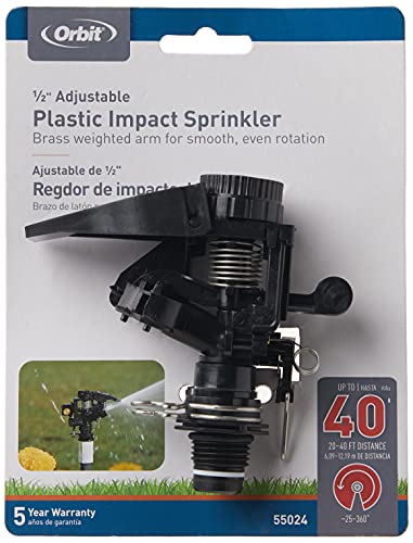 Orbit Underground 55024 Plastic Orbit Jet Impact Sprinkler Head, 1/2-Inch