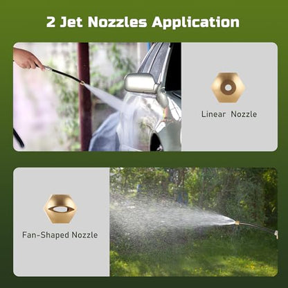 Lichamp Garden Hose Nozzle, 2-Pack High Pressure Water Spraying Wands