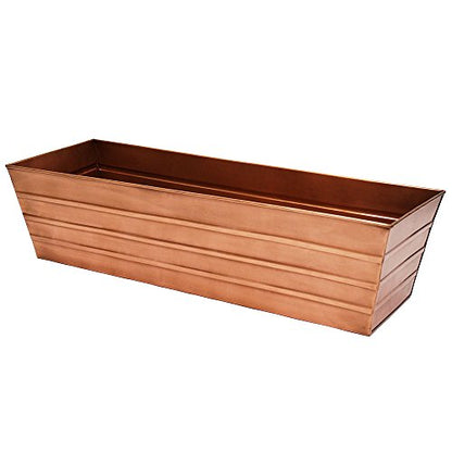 Achla Designs C-21C Plated Flower Box, Window Flowerbox Planter, Large, Copper - color: Copper, size: Large