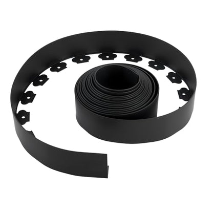 VEVOR Landscape Edging, 33 ft x 4 in Plastic Garden Border Edging with 30 Spikes & 2 Ground Stakes, No Dig, Flexible Lawn Edgings Roll, UV-Resistant Mini Fence Borders for Flower Beds Yard Paver - style: 33ft*4in（L-shaped）