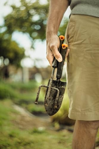 Fiskars Ergo Cultivator, Length 30.5cm, Rust-Resistant Steel Head/Plastic Handle, Black/Orange, 1027019 - style: Cultivator