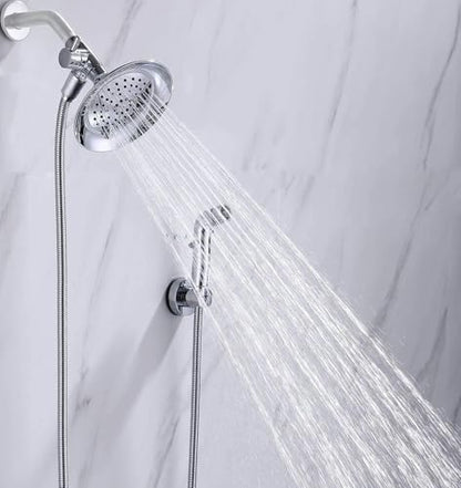 G-Promise 2 Mode Dog Shower Attachment with Extra Long Hose Adhesive Mount - color: Chrome, size: 100 Inch Hose