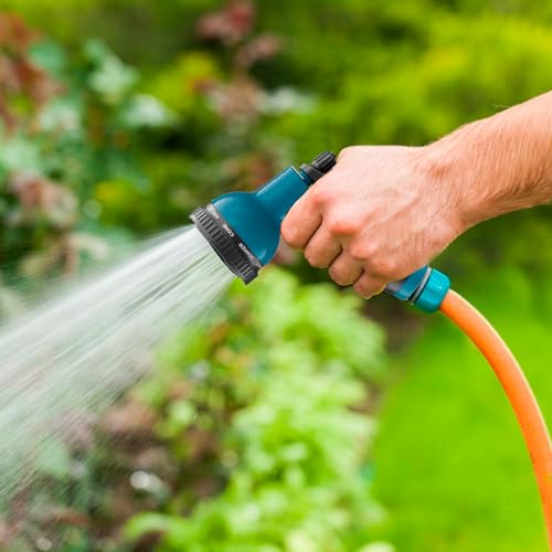 Besiter Garden Hose Nozzle Sprayer 10 Watering Patterns Spray Nozzles Heavy Duty Hose Head Lightweight Hose Attachment 2 Pack - color: Blue Black