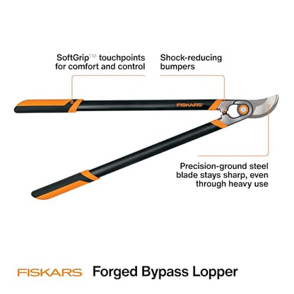 Fiskars 30" Forged Garden Bypass Loppers, 2" Cut Capacity Tree Trimmer - style: 30 in