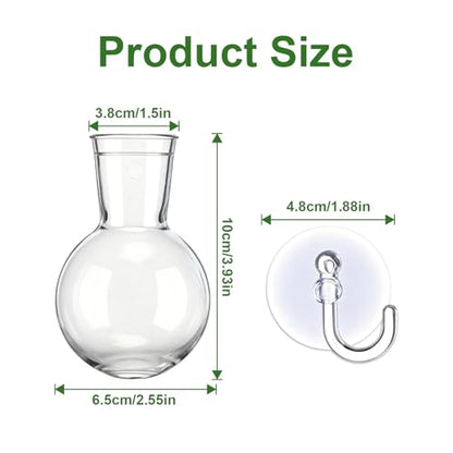 4 Pack Window Propagation Stations, Plastic Plant Terrarium Vases - size: 4 Pcs